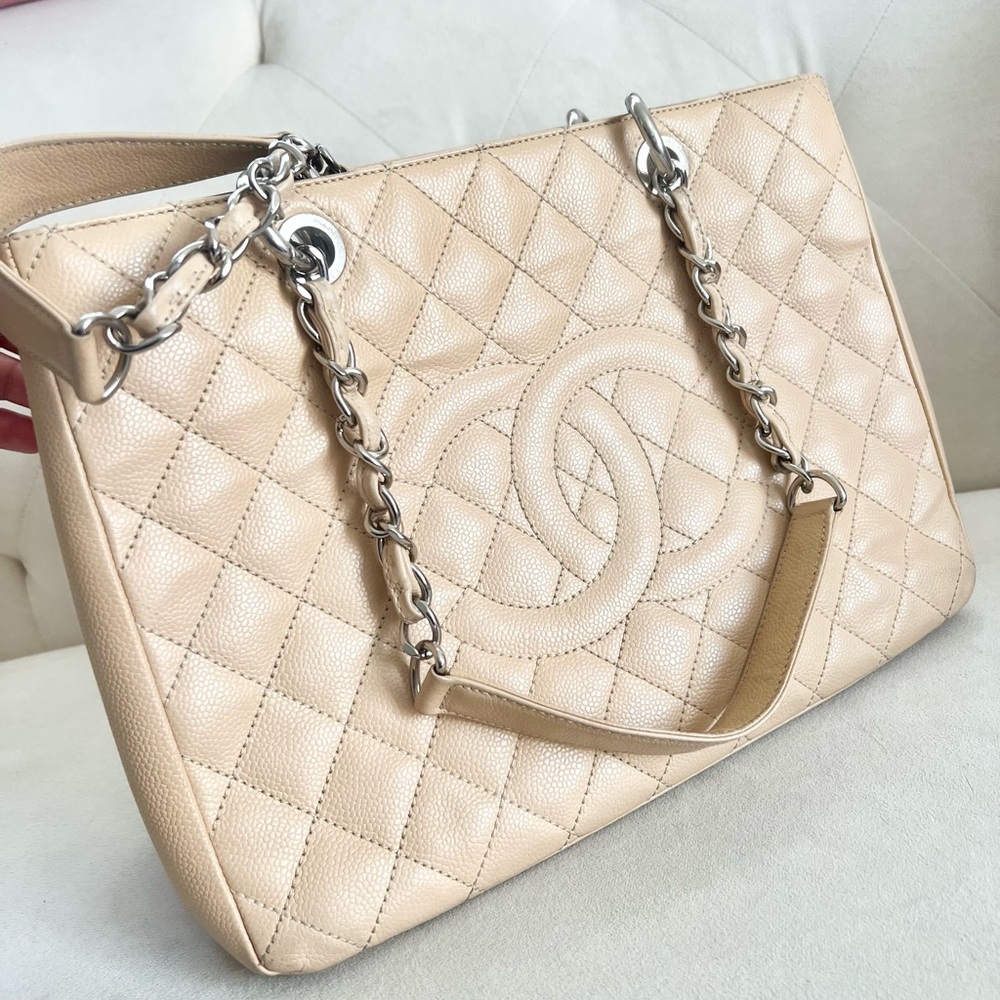 Chanel Classic Timeless GST Beige Caviar with Silver hardware Bag - Picture 5 of 16